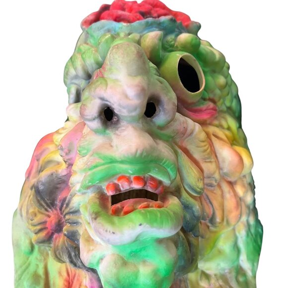 Vintage Fun World Neon Green Monster Vinyl Rubber Mask #9247 - Picture 4 of 9